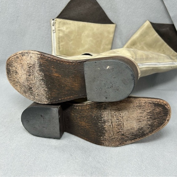 Independent Boot Company Womens Riding Boots Cream Leather Sz 6.5 - Picture 10 of 12